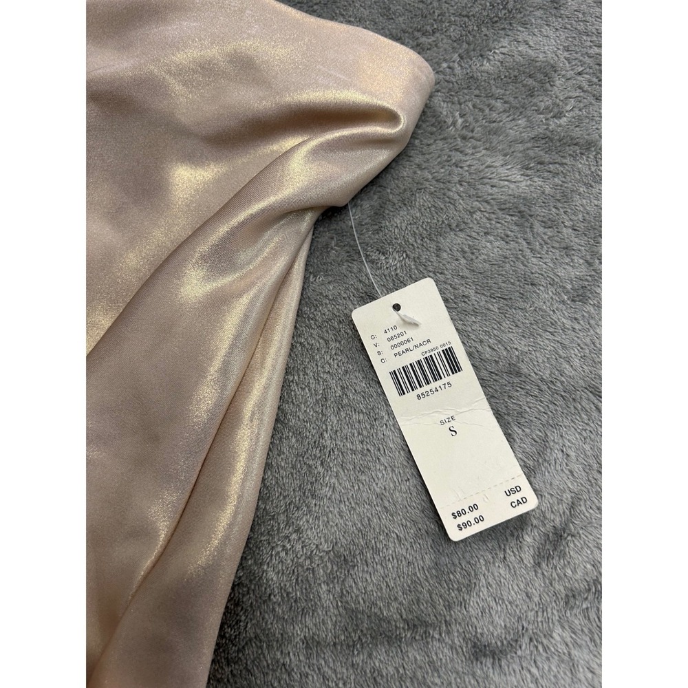 Anthropologie satin top champagne silk minimalist chic NWT - Picture 5 of 7